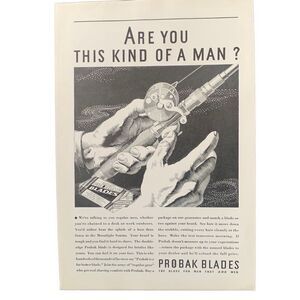 Vintage 1932 Probak Blades This Kind of Man? Ad Advertisement